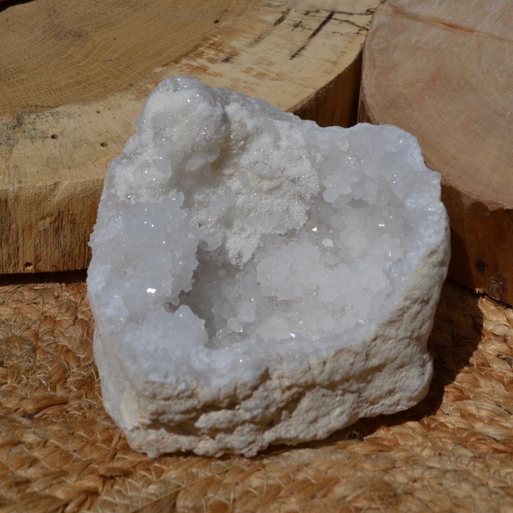 géode quartz blanc